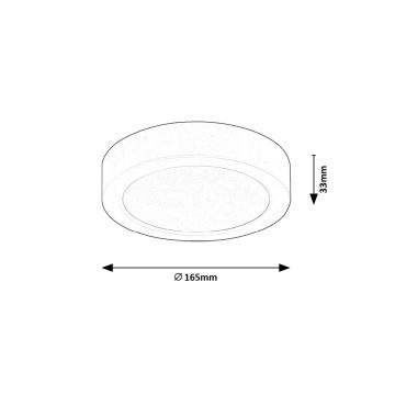 Rabalux - LED Stropné svietidlo LED/15W/230V 4000K pr. 16 cm čierna