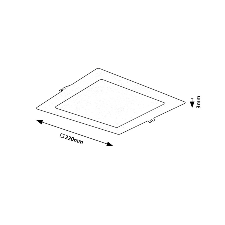 Rabalux - LED Podhľadové svietidlo LED/18W/230V 22x22 cm čierna