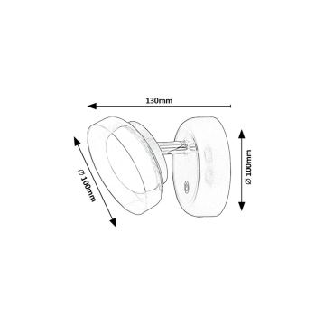 Rabalux - LED Stmievateľné nástenné nabíjecí svítidlo LED/2W/5V 3000K 1800 mAh