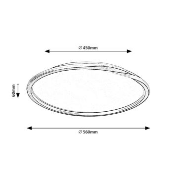 Rabalux  - LED Stropné svietidlo LED/40W/230V čierna