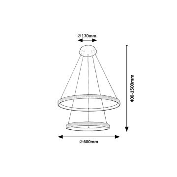 Rabalux - LED Luster na lanku LED/60W/230V 3000K