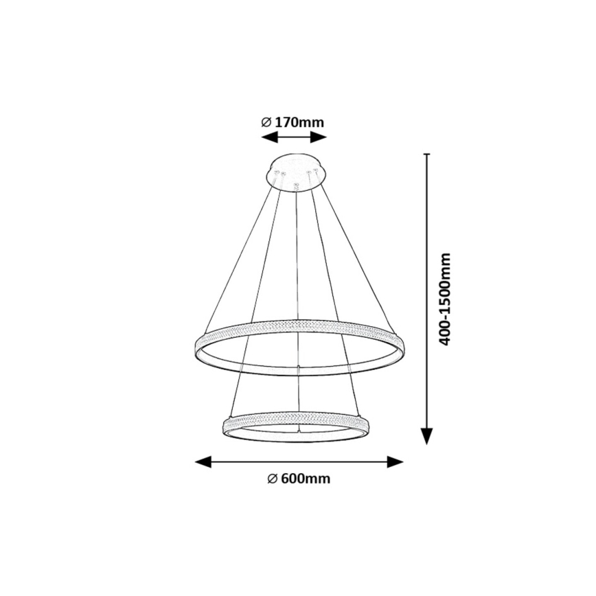 Rabalux - LED Luster na lanku LED/60W/230V 3000K