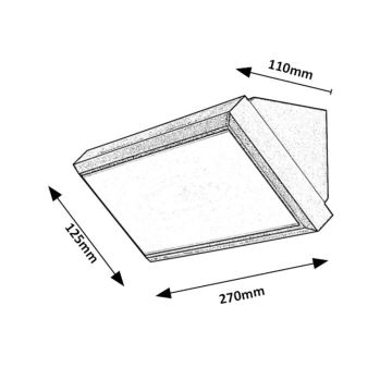 Rabalux - LED Vonkajšie nástenné svietidlo LED/12W/230V IP54