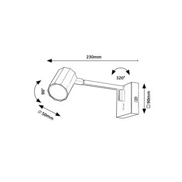 Rabalux - Nástenná lampa 1xGU10/5W/230V