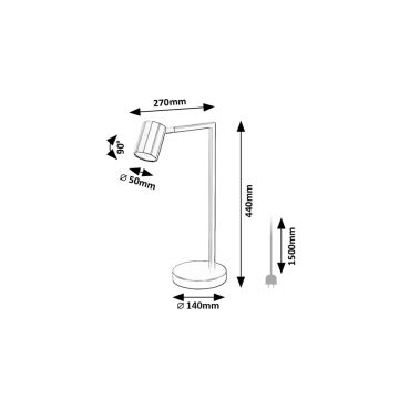 Rabalux - Stolná lampa 1xGU10/5W/230V čierna