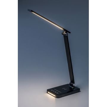 Rabalux 74213 - LED Stmievateľná flexibilná stolná lampa s bezdrôtovým nabíjaním QI a USB LED/5W/5V 3000-6500K