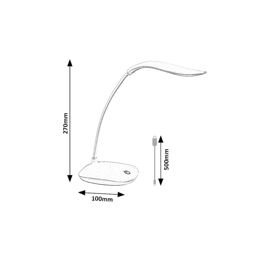 Rabalux - LED Stmievateľná flexibilná stolná lampa LED/2W/5V ružová