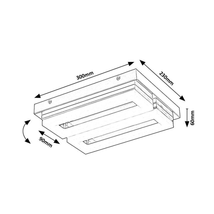 Rabalux - LED Kúpeľňové stropné svietidlo LED/24W/230V 4000K IP44