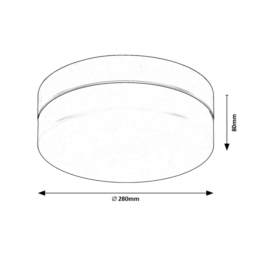 Rabalux - LED Kúpeľňové stropné svietidlo LED/18W/230V IP44 4000K pr. 28 cm čierna