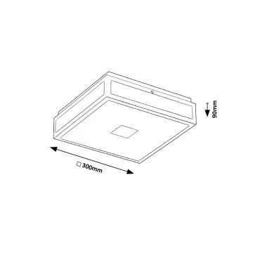 Rabalux - LED Kúpeľňové stropné svietidlo LED/18W/230V IP44 čierna