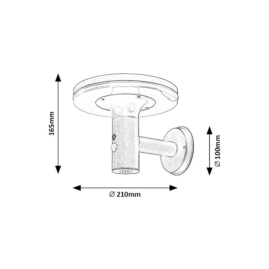 Rabalux - LED Solárne svietidlo so senzorom LED/10W/3,7V IP44