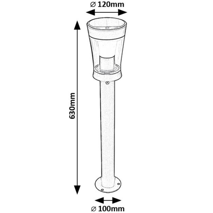 Rabalux - LED Solárna lampa LED/3W/3,7V IP65 antracit