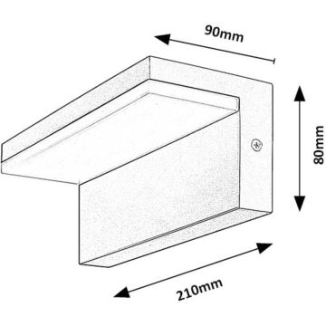 Rabalux - LED Vonkajšie nástenné svietidlo LED/10W/230V IP54 čierna