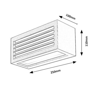 Rabalux - LED Vonkajšie nástenné svietidlo LED/10W/230V IP54 čierna