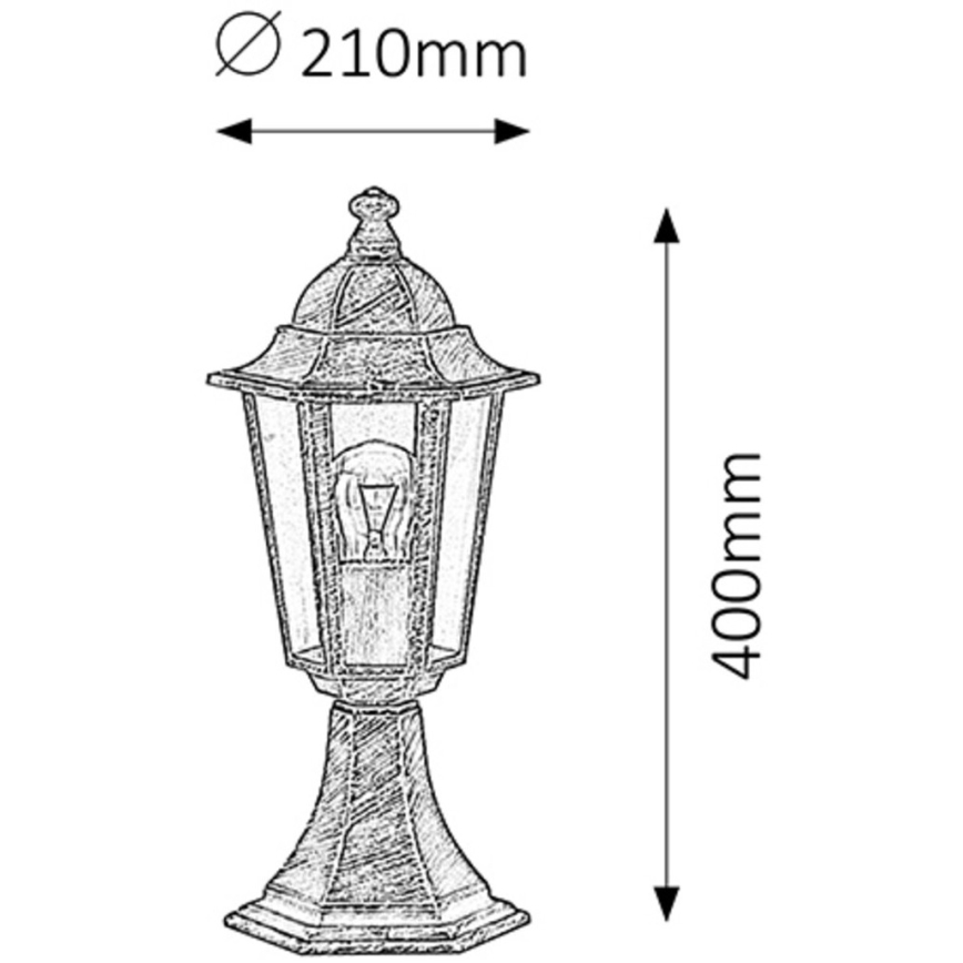 Rabalux - Vonkajšia lampa 1xE27/60W/230V