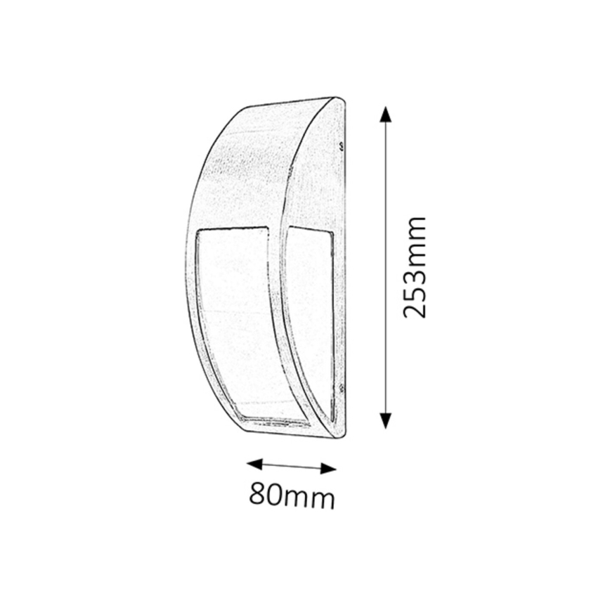 Rabalux - Vonkajšie nástenné svietidlo 1xE27/40W/230V