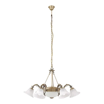 Rabalux 8556 - Luster na reťazi ORCHIDEA 6xE14/40W + 2xE27/60W