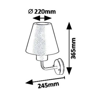 Rabalux 8844 - Vonkajšie nástenné svietidlo FAVARA 1xE27/14W/230V IP44