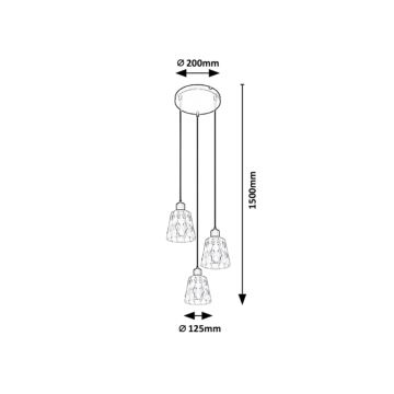 Rabalux - Luster na lanku 3xE27/40W/230V