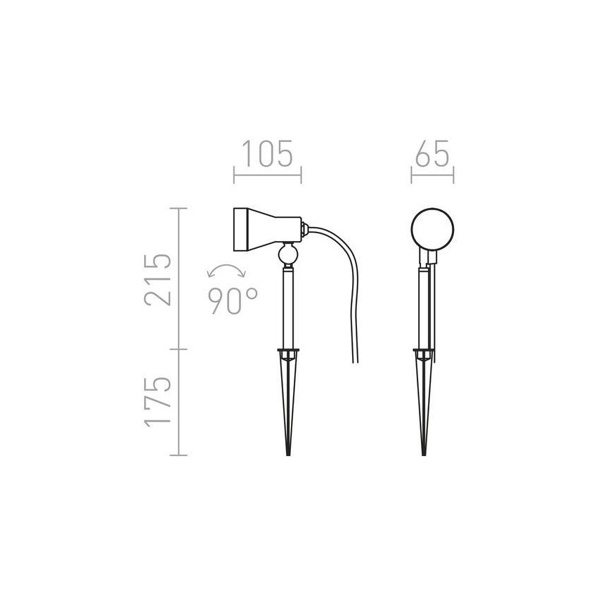 RED - Design Rendl - R10431 - Vonkajšie svietidlo DIREZZA 1xGU10/35W/230V IP54