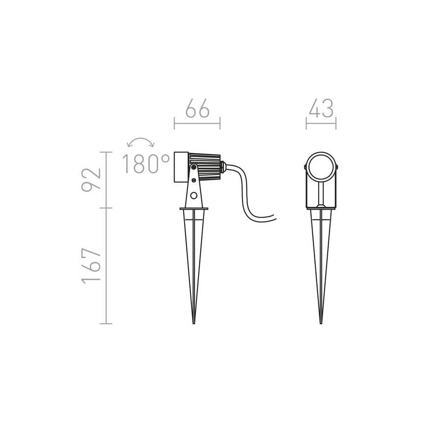 RED - Design Rendl - R10530 - LED Vonkajšie svietidlo GUN LED/3W/230V IP65