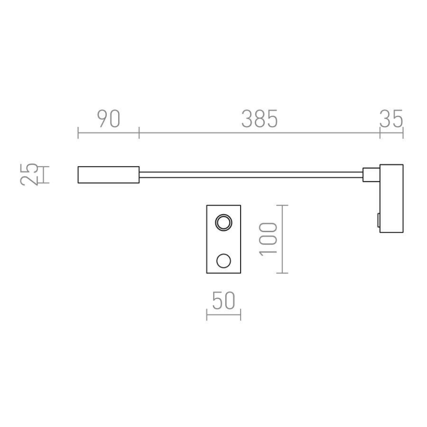 RED - Design Rendl - R10541 - LED Flexibilná lampička AIM LED/3W/230V čierna