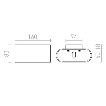 RED - Design Rendl - R12743 - Nástenné svietidlo MARIO 1xG9/33W/230V