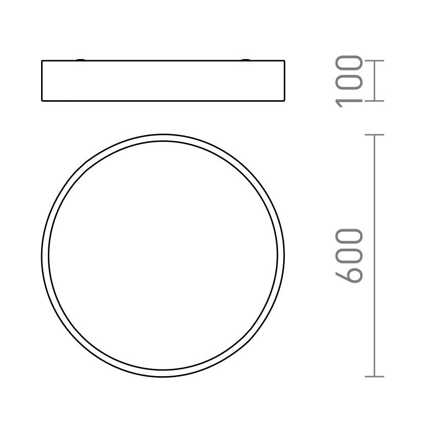 RED - Design Rendl - R13333 - LED Stropné svietidlo MEZZO LED/60W/230V čierna