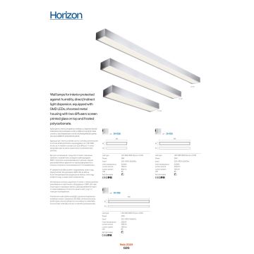 Redo 01-1130 - LED Kúpeľňové osvetlenie zrkadla HORIZON LED/18W/230V 60 cm IP44