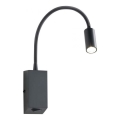 Redo 01-1194 - LED Flexibilná lampička HELLO LED/3W/230V čierna