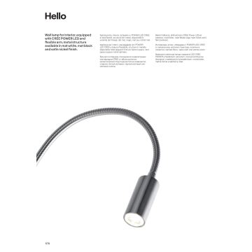 Redo 01-1195 - LED Flexibilná lampička HELLO LED/3W/230V chróm