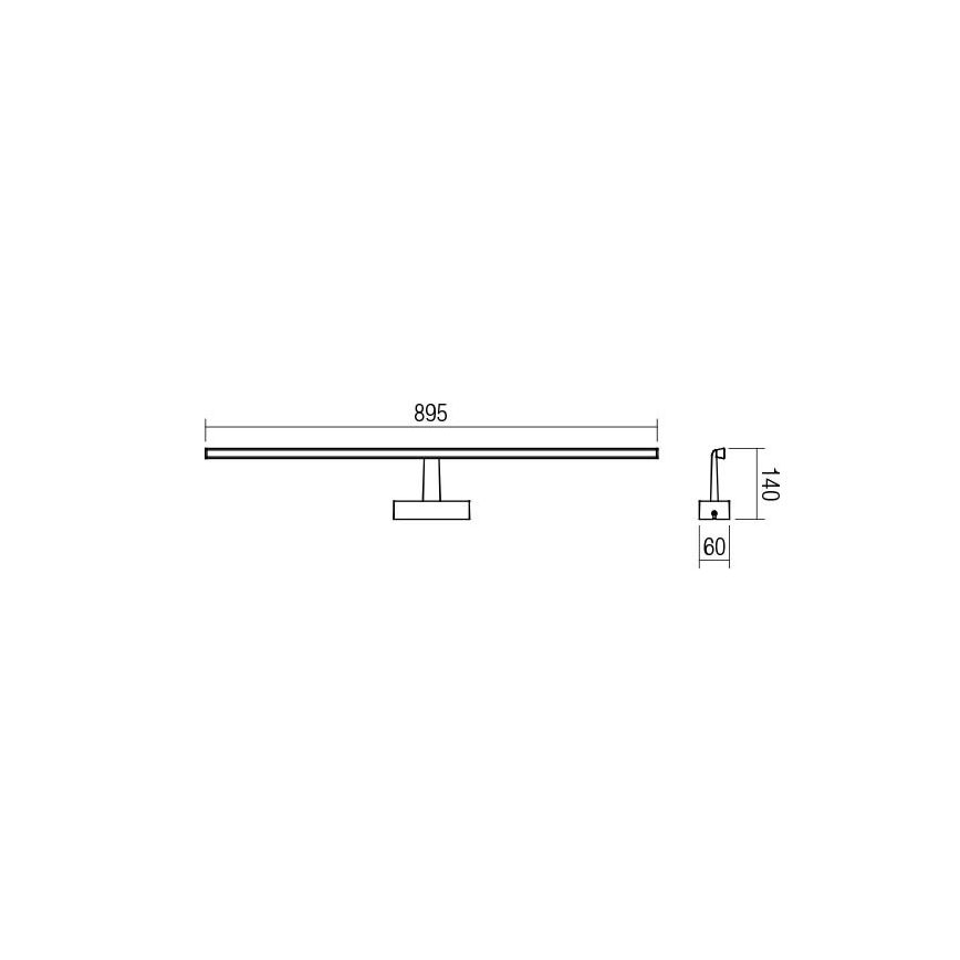 Redo 01-1676 - LED Kúpeľňové osvetlenie zrkadla NEPTUNE LED/18W/230V IP44