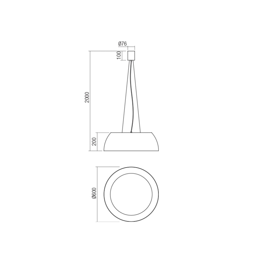 Redo 01-1732 - LED Luster na lanku BLAIR LED/55W/230V 3000K biela