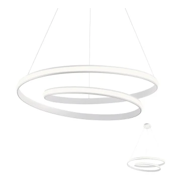 Redo 01-1795 - LED Stmievateľný luster na lanku TORSION LED/40W/230V pr. 74 cm biela