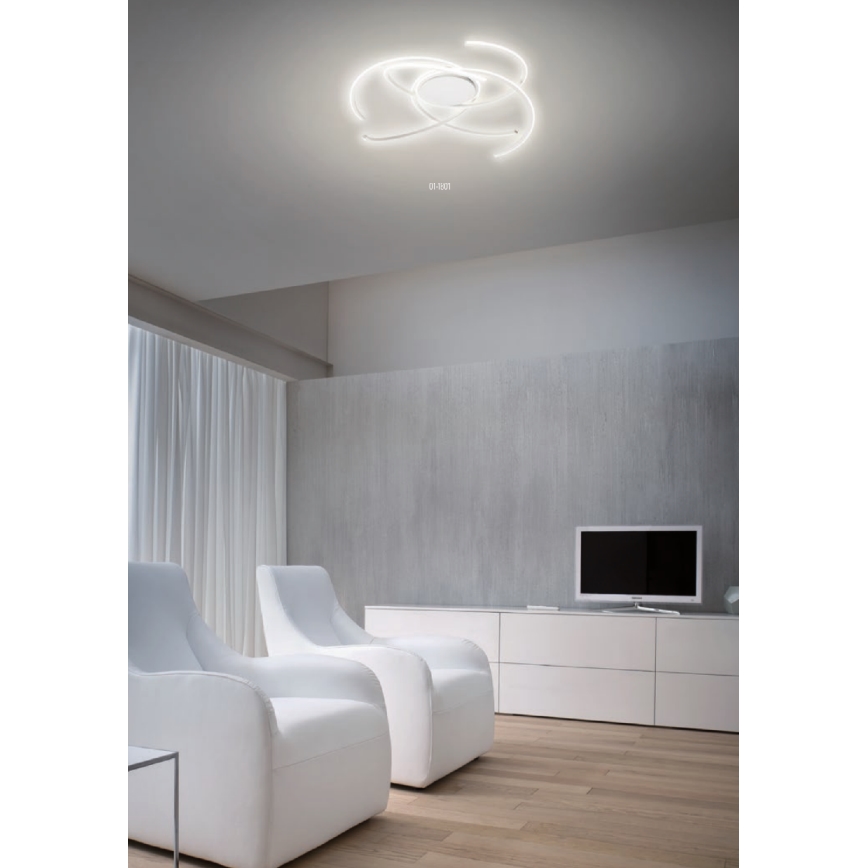 Redo 01-1801 - LED Stmievateľné stropné svietidlo ALIEN LED/60W/230V 3000K pr. 70 cm biela