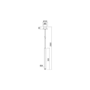 Redo 01-2044 - LED Luster na lanku MADISON LED/4W/230V meď