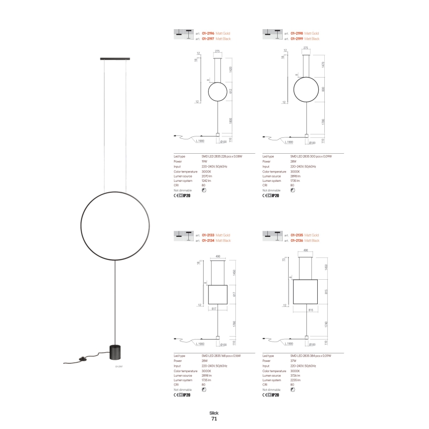 Redo 01-2134 - LED Stojacia lampa SLICK LED/28W/230V čierna