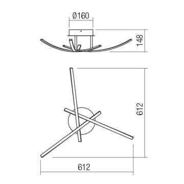 Redo 01-2184 - LED Stropné svietidlo SPATHA 3xLED/6W/230V 3000K biela