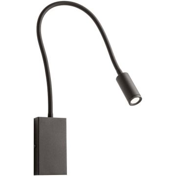 Redo 01-2755 - LED Flexibilná lampička WALLIE LED/3W/230V USB CRI 90 čierna