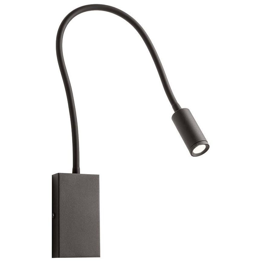 Redo 01-2755 - LED Flexibilná lampička WALLIE LED/3W/230V USB CRI 90 čierna