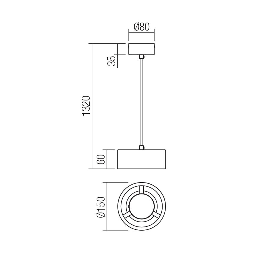 Redo 01-3099 - LED Luster na lanku PUNKT LED/6W/230V biela