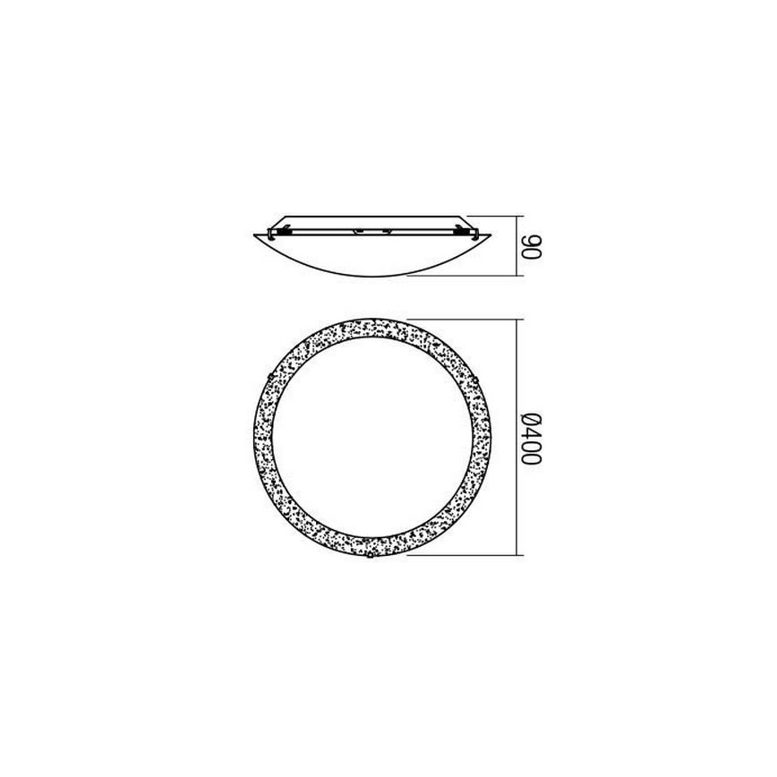 Redo 05-867 - LED Stropné svietidlo ARTEMIS LED/18W/230V pr. 40 cm strieborná