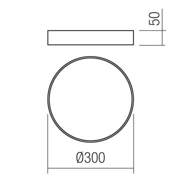 Redo 05-928 - LED Stropné svietidlo KNOB LED/24W/230V 3000K-6500K 30 cm biela