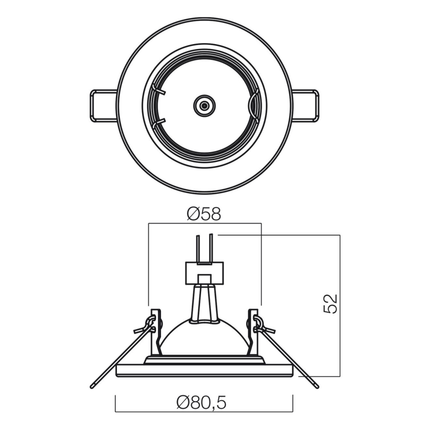 Redo 70309 - Podhľadové svietidlo MT 1xGU5,3/50W/12V matný chróm