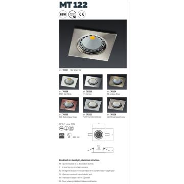 Redo 70332 - Podhľadové svietidlo MT 1xGU10/50W/12V