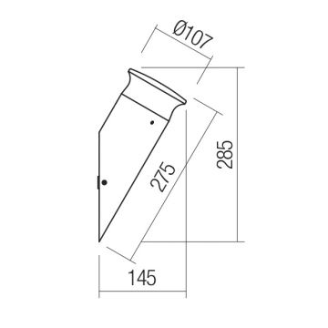 Redo 90073 - LED Vonkajšie nástenné svietidlo ALGON LED/9W/230V IP65 čierna