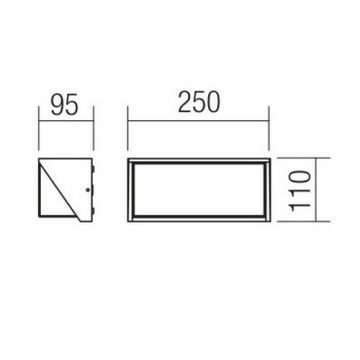 Redo 90238 - LED Vonkajšie nástenné svietidlo SPECTRA LED/16W/230V 3000K IP54 šedá