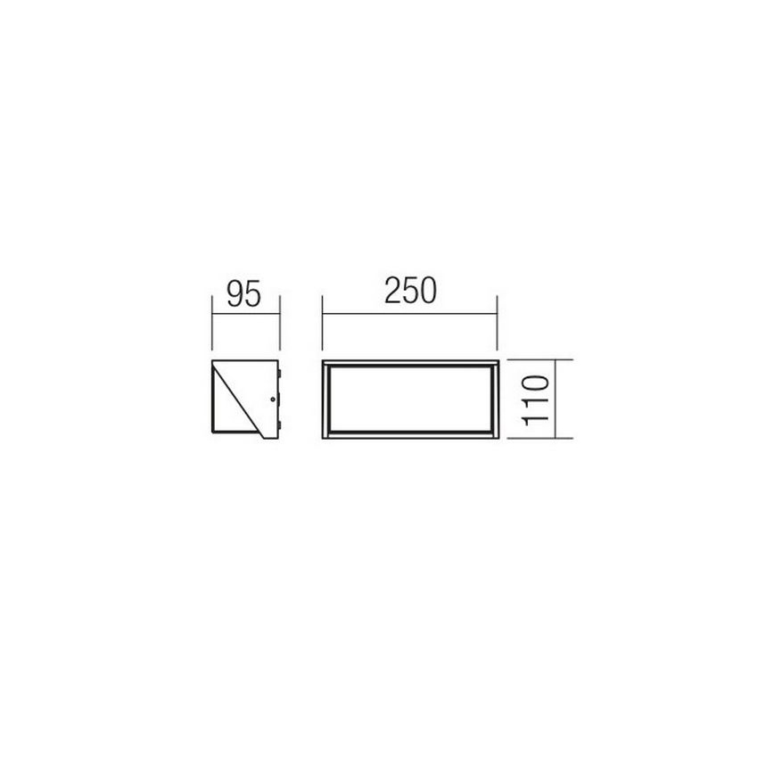 Redo 90238 - LED Vonkajšie nástenné svietidlo SPECTRA LED/16W/230V 3000K IP54 šedá