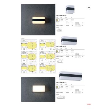 Redo 90326 - LED Vonkajšie nástenné svietidlo KODIAK LED/8W/230V IP65 biela/čierna