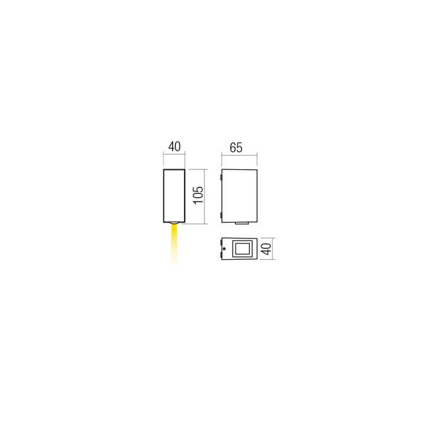 Redo 90418 - LED Vonkajšie nástenné svietidlo ACE LED/3,36W/230V 4000K IP54 hnedá